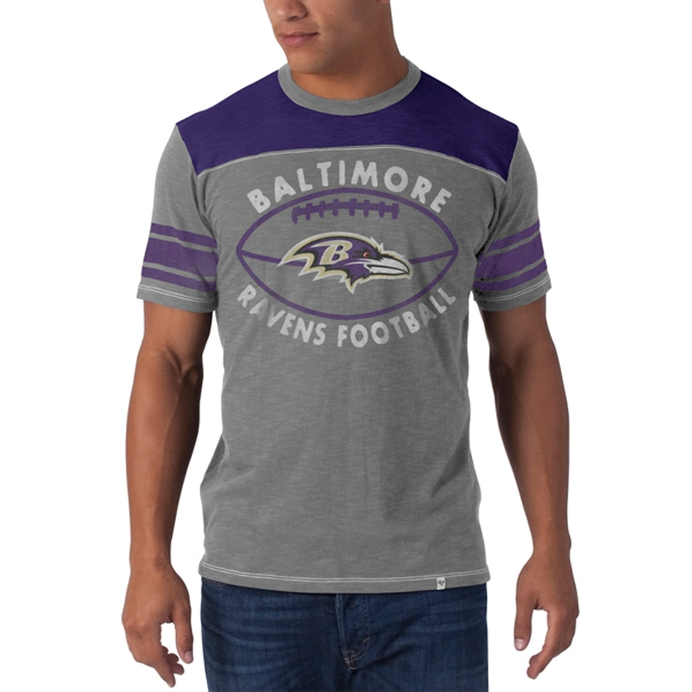 Baltimore Ravens - Top Gun Premium T-Shirt Men's T-Shirts Baltimore Ravens SM Grey