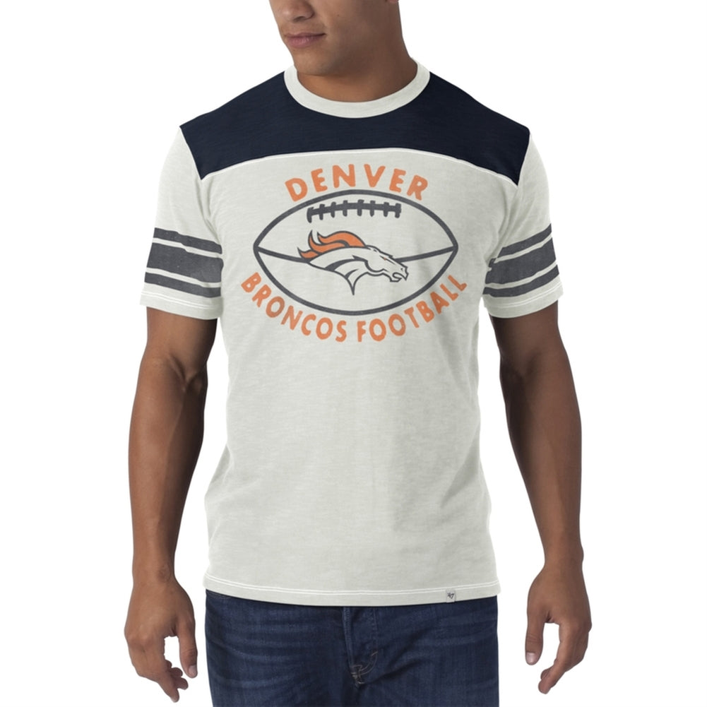 Denver Broncos - Top Gun Premium T-Shirt Men's T-Shirts Denver Broncos LG White