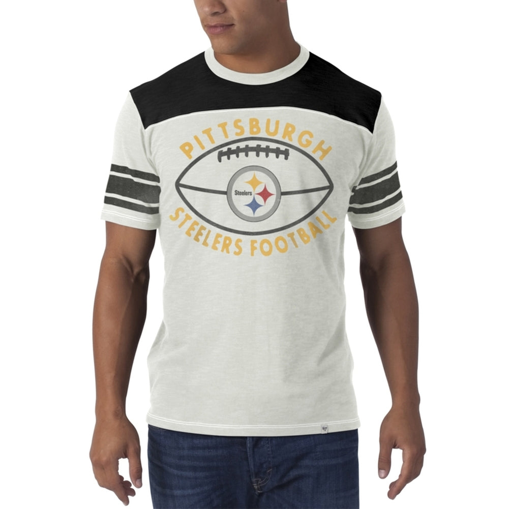 Pittsburgh Steelers - Top Gun Premium T-Shirt Men's T-Shirts Pittsburgh Steelers LG White
