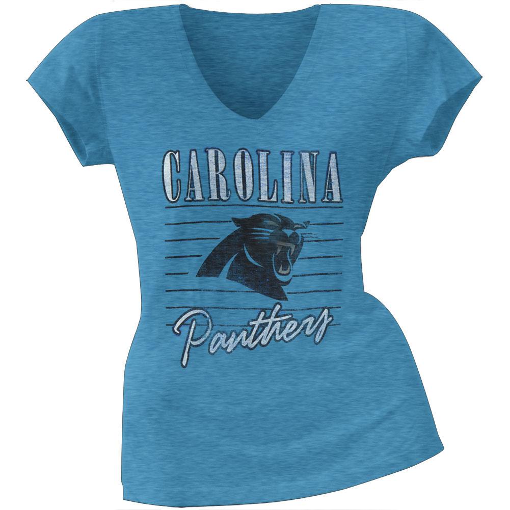 Carolina Panthers - Scrum Logo Premium Juniors T-Shirt Juniors T-Shirts Carolina Panthers MD Blue