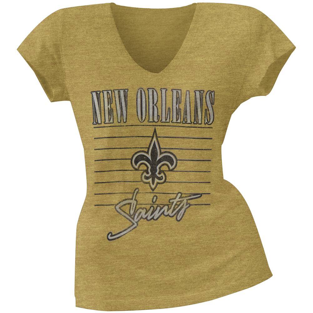 New Orleans Saints - Scrum Logo Premium Juniors T-Shirt Juniors T-Shirts New Orleans Saints LG Yellow