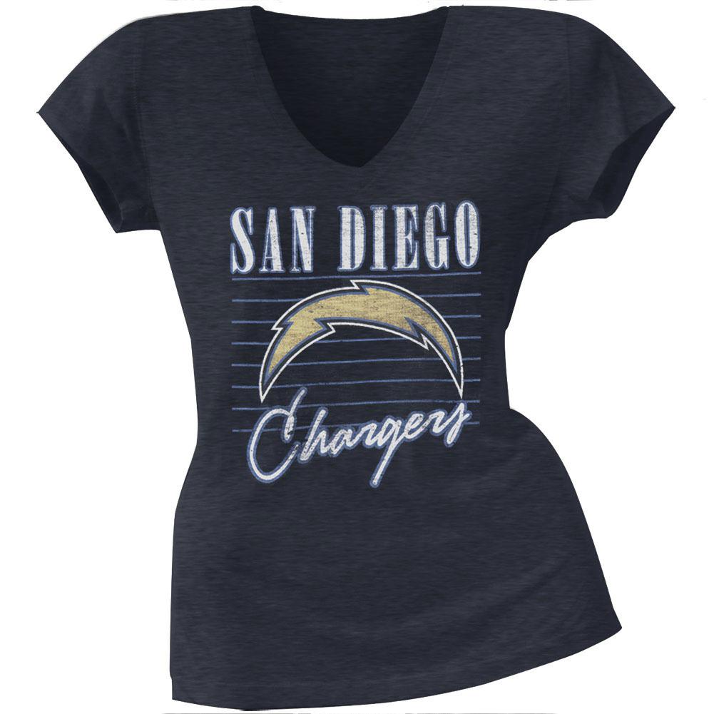 San Diego Chargers - Scrum Logo Premium Juniors T-Shirt Juniors T-Shirts San Diego Chargers LG Blue