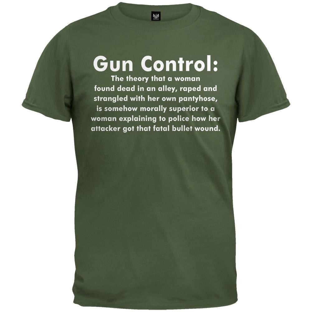 Gun Control Definition Military Green T-Shirt Men's T-Shirts Old Glory