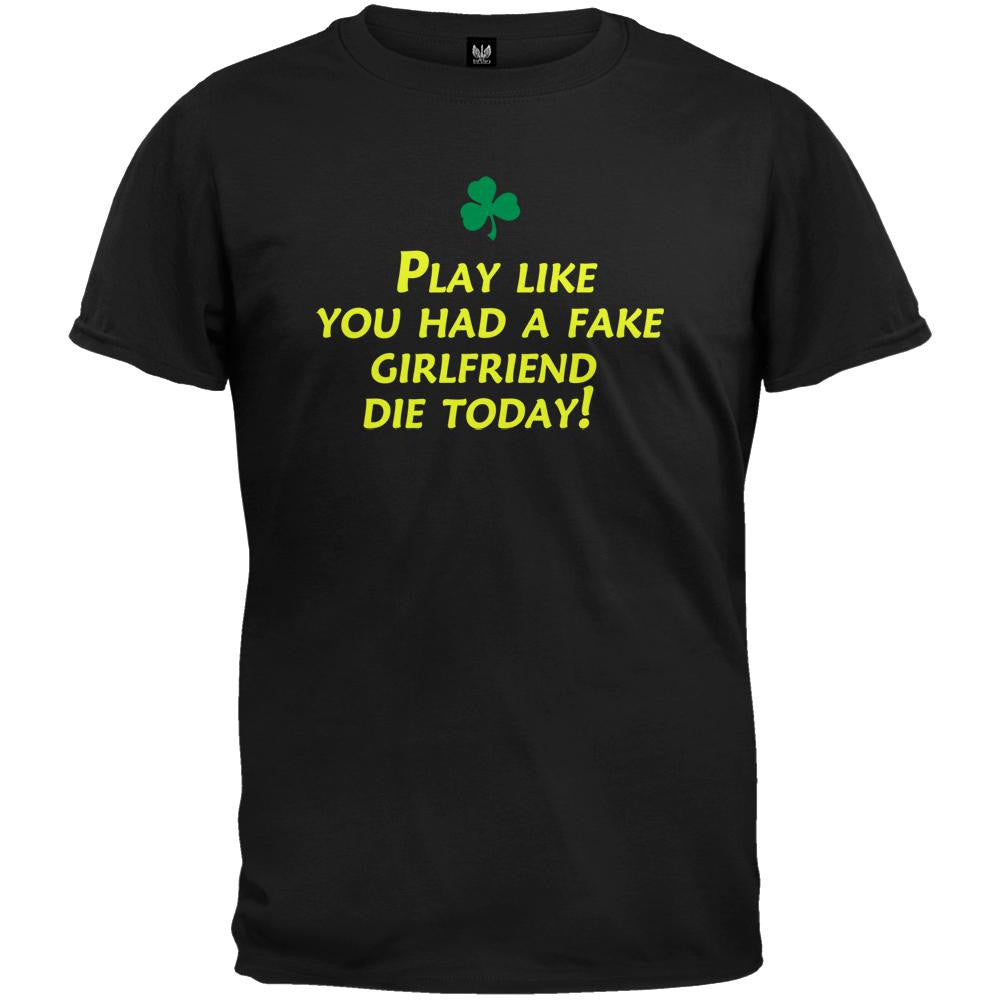 Play Like You Had A Fake Girlfriend Navy T-Shirt Men's T-Shirts Old Glory