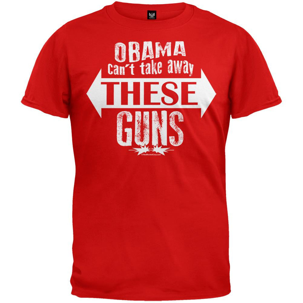 Obama Can't Take Away These Guns Red T-Shirt Men's T-Shirts Old Glory 2XL Red