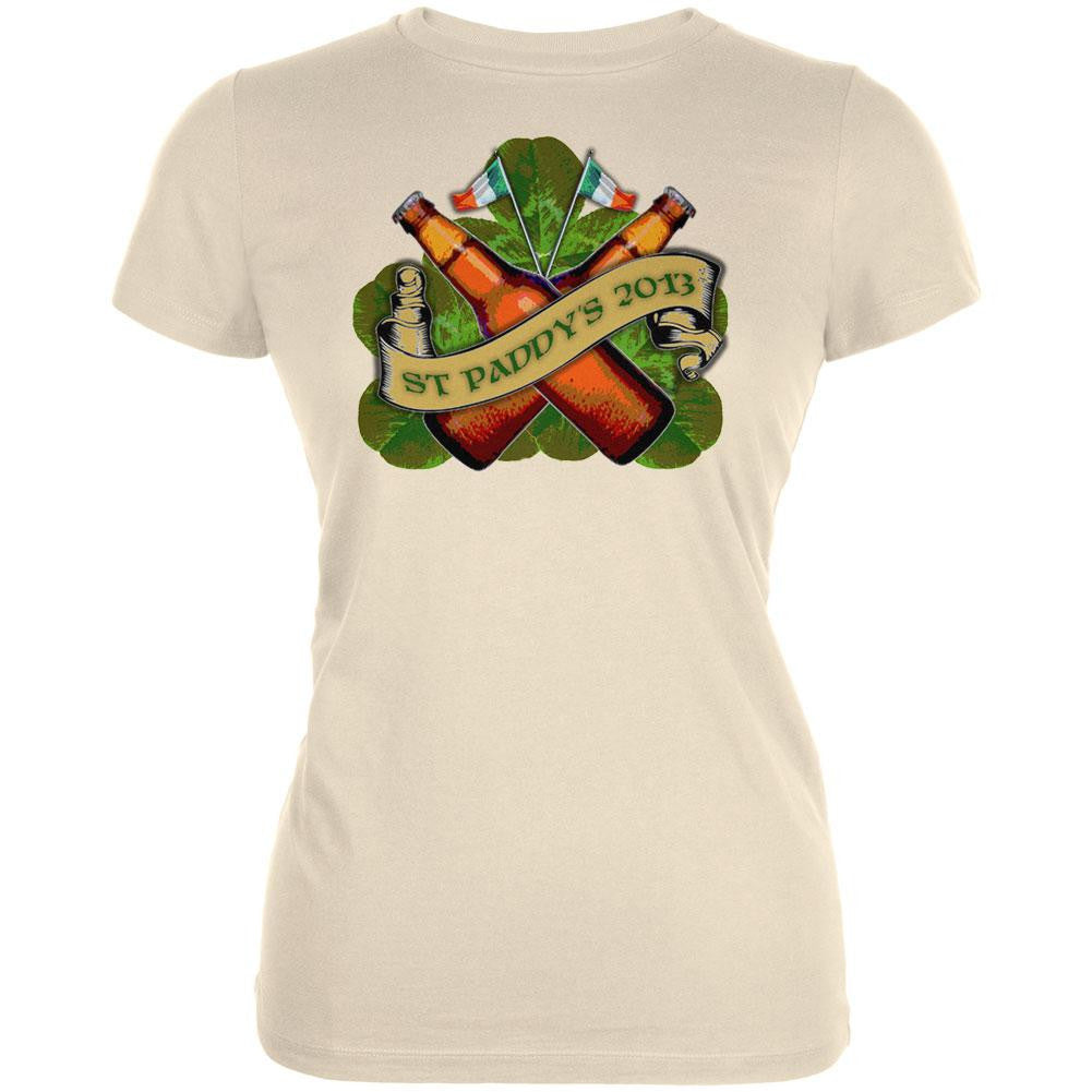 St. Paddy's Day 2013 Juniors T-Shirt Juniors T-Shirts Old Glory 2XL Off-White