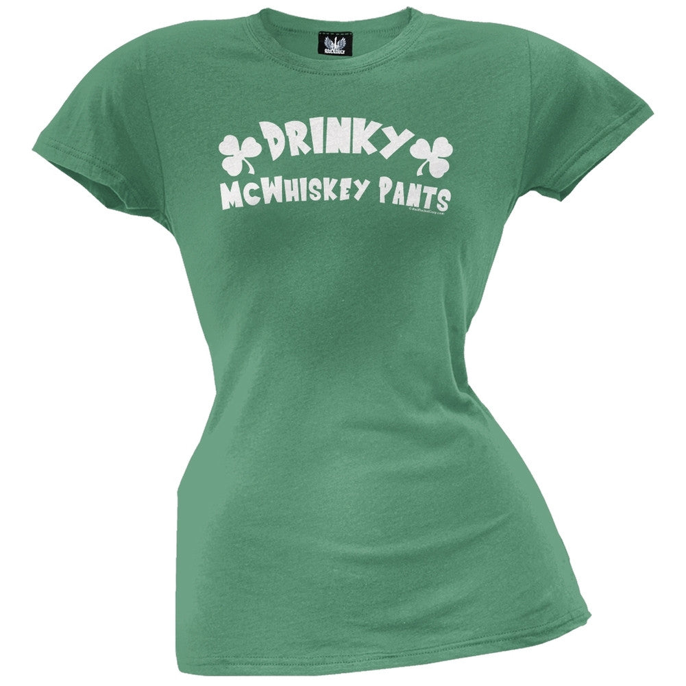 Drinky McWhiskey Pants Juniors T-Shirt Juniors T-Shirts Old Glory