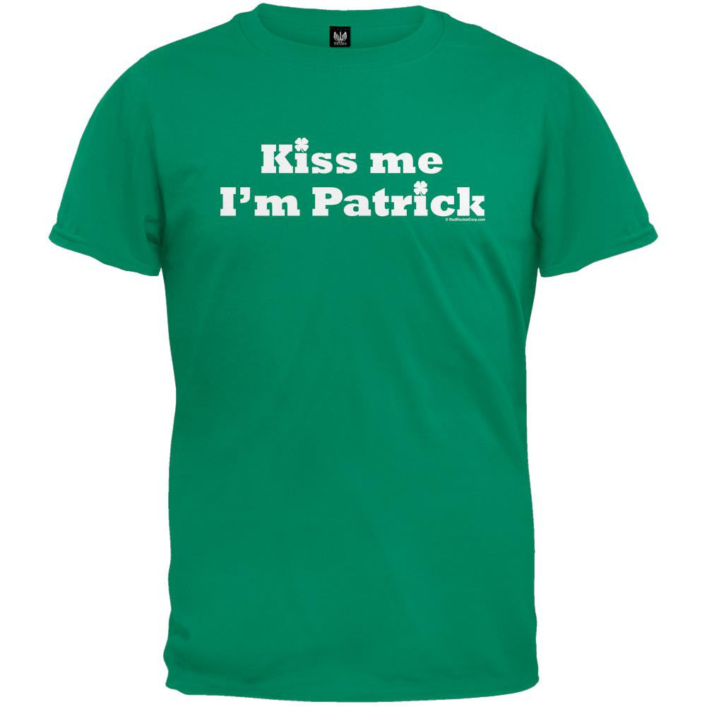 Kiss Me I'm Patrick T-Shirt Men's T-Shirts Old Glory SM Green