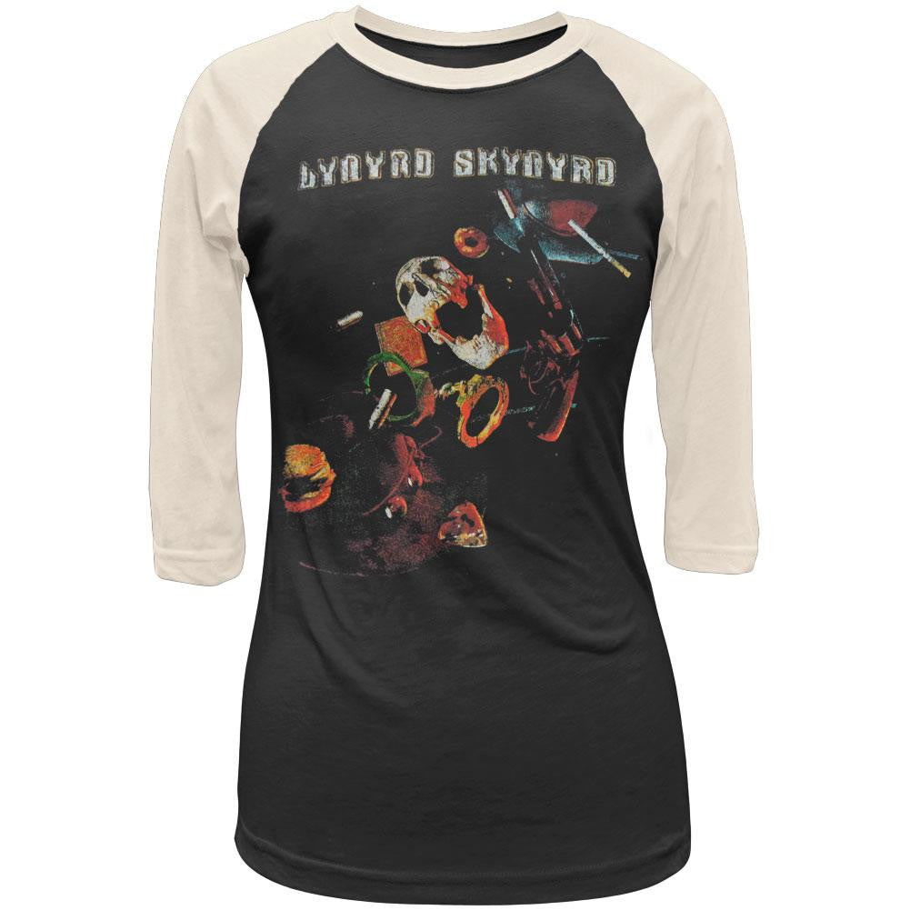 Lynyrd Skynyrd - Collage Juniors Premium Raglan Juniors Raglans Lynyrd Skynyrd 0 Black