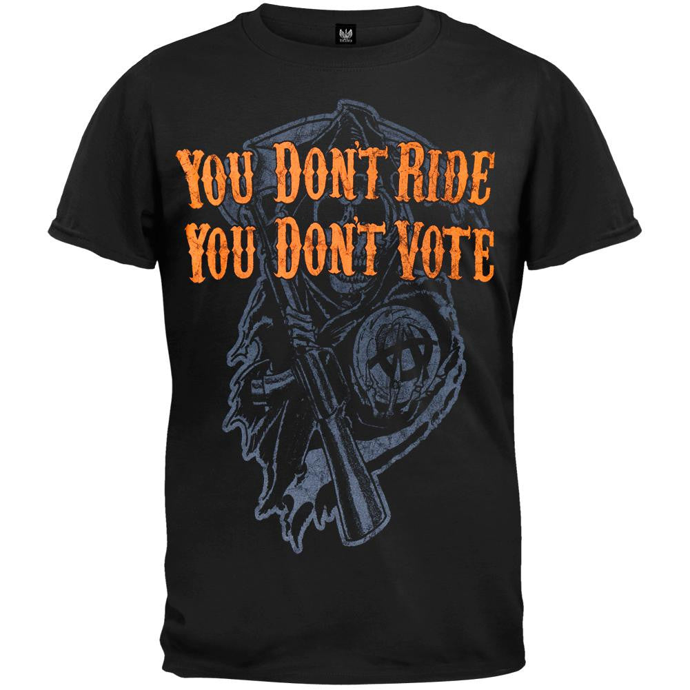 Sons of Anarchy - You Don't Ride You Don't Vote T-Shirt Men's T-Shirts Sons of Anarchy 2XL Black