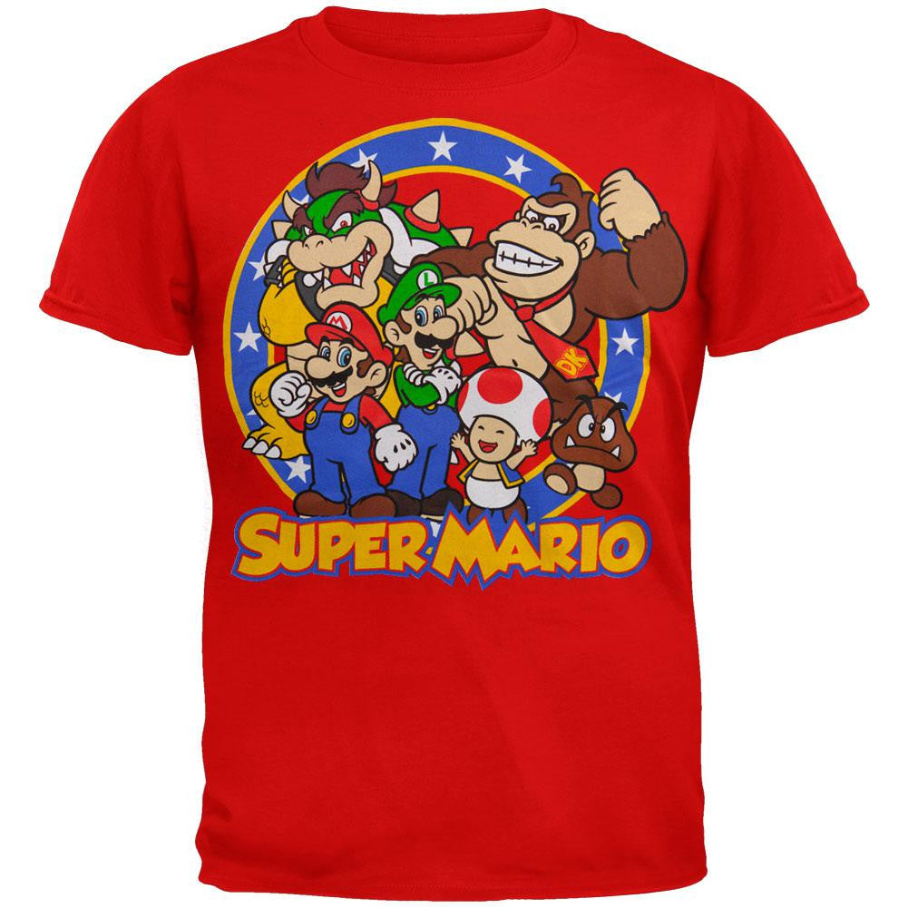 Nintendo - Star Circle Group Youth T-Shirt Youth T-Shirts Nintendo LG Red