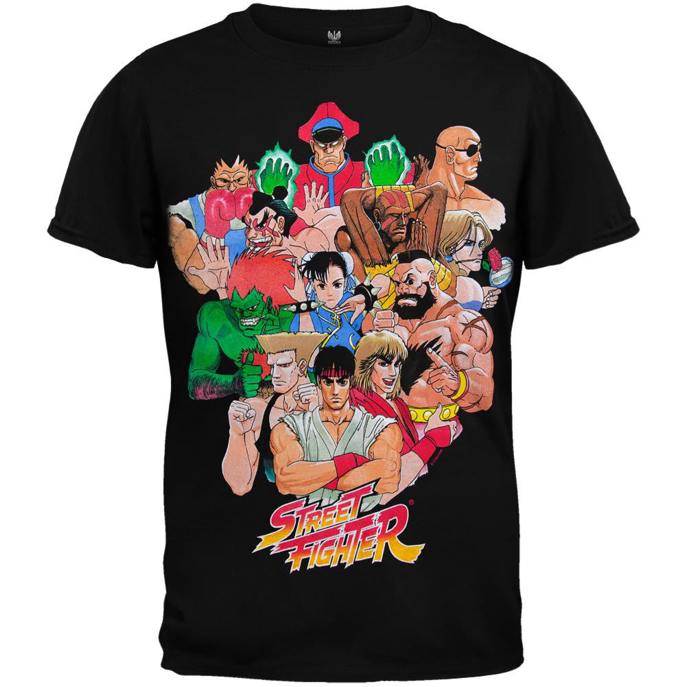 Street Fighter - Vivid Characters Youth T-Shirt Youth T-Shirts Street Fighter (video game)
