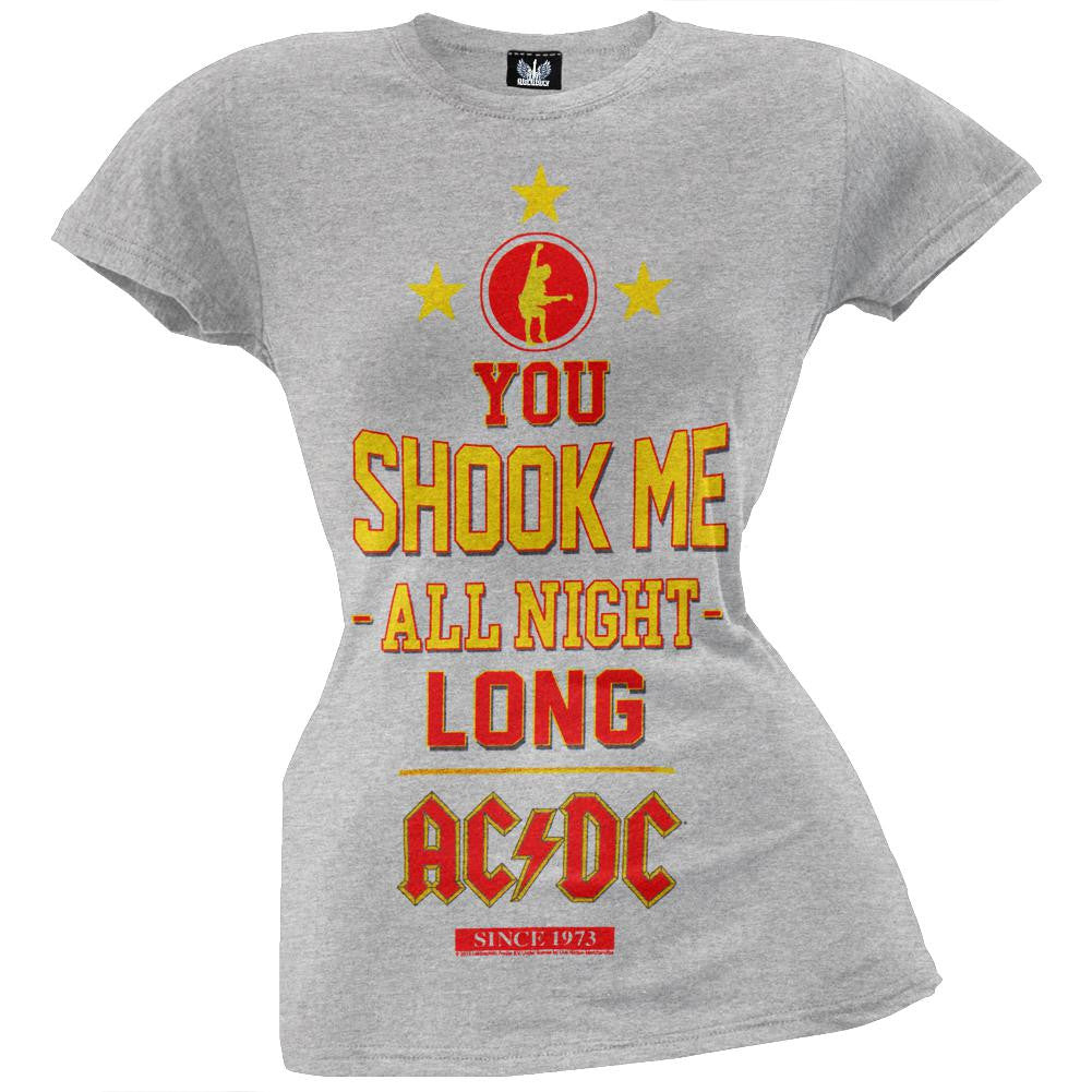 AC/DC - You Shook Me All Night Long Juniors T-Shirt Juniors T-Shirts AC/DC