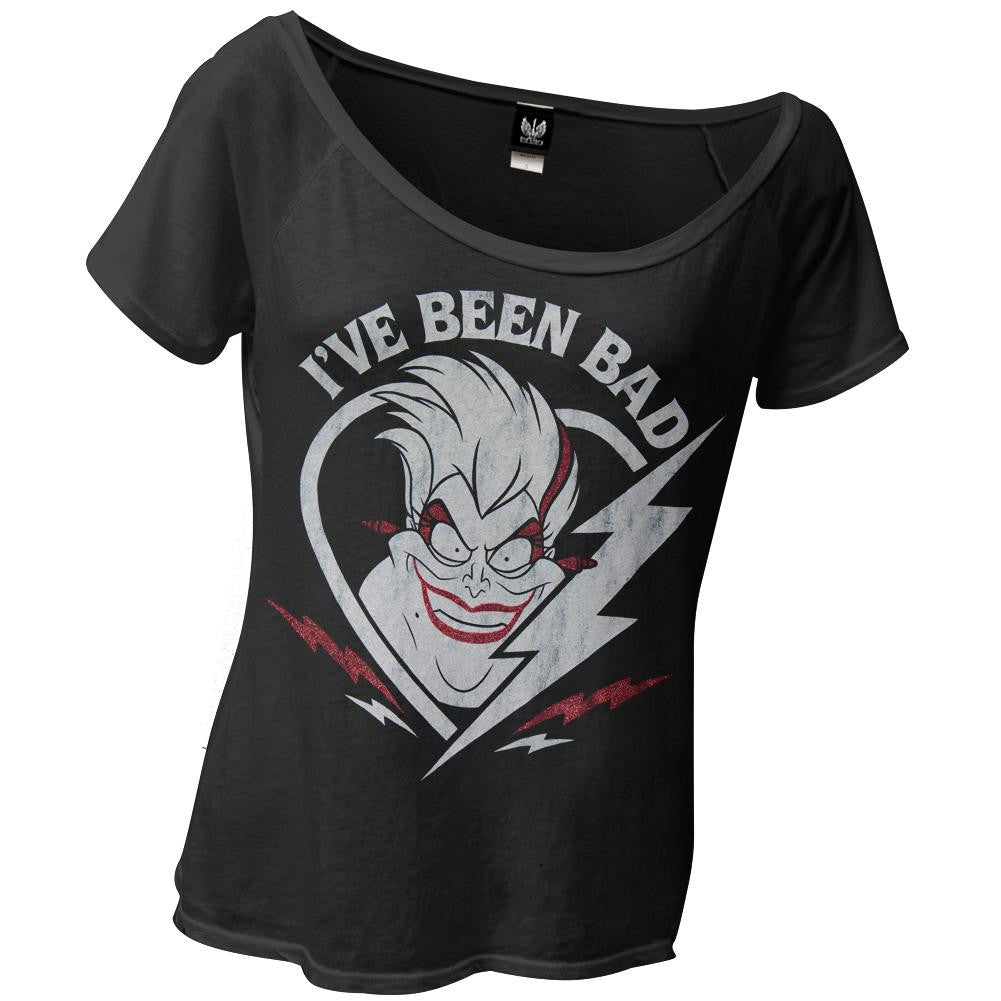Little Mermaid - I've Been Bad Juniors Slouch T-Shirt Juniors T-Shirts The Little Mermaid XL Black