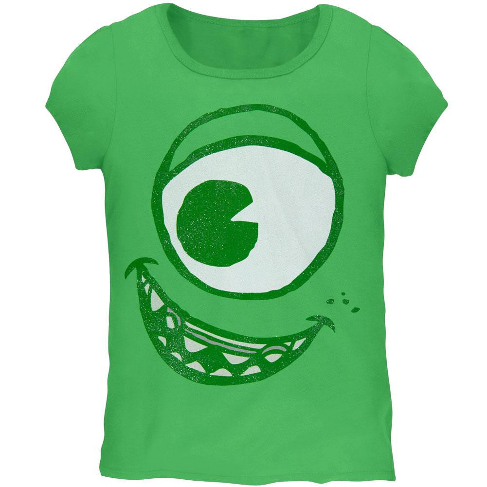 Monsters, Inc. - Mike Face Girls Juvy Costume T-Shirt Juvenile T-Shirts Monsters, Inc. J5 Green