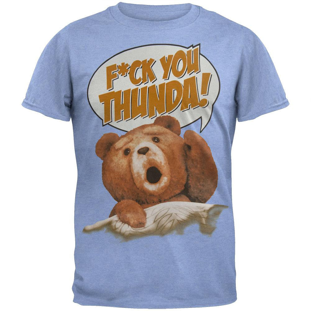 Ted - F*ck You Thunda Soft T-Shirt Men's T-Shirts Ted SM Blue