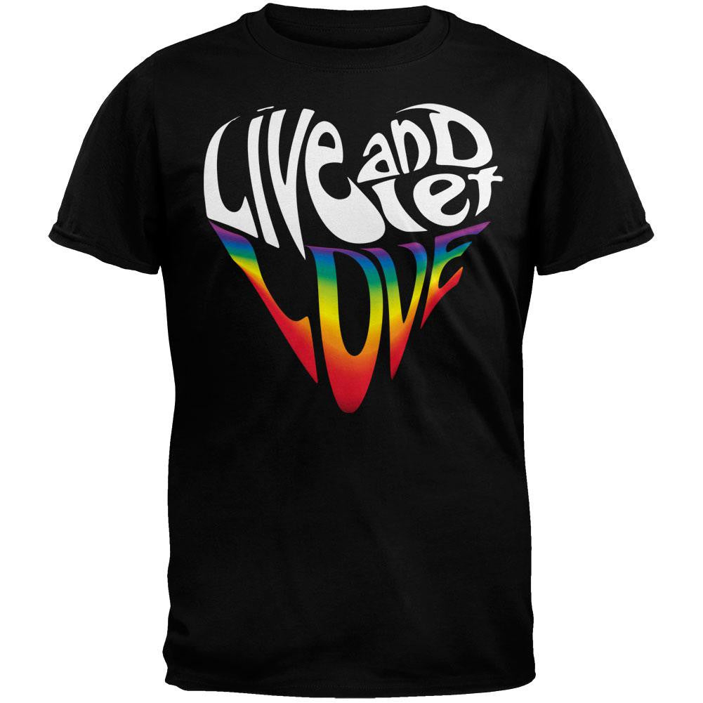Valentine's Day - Live and Let Love Black T-Shirt Men's T-Shirts Old Glory SM Black