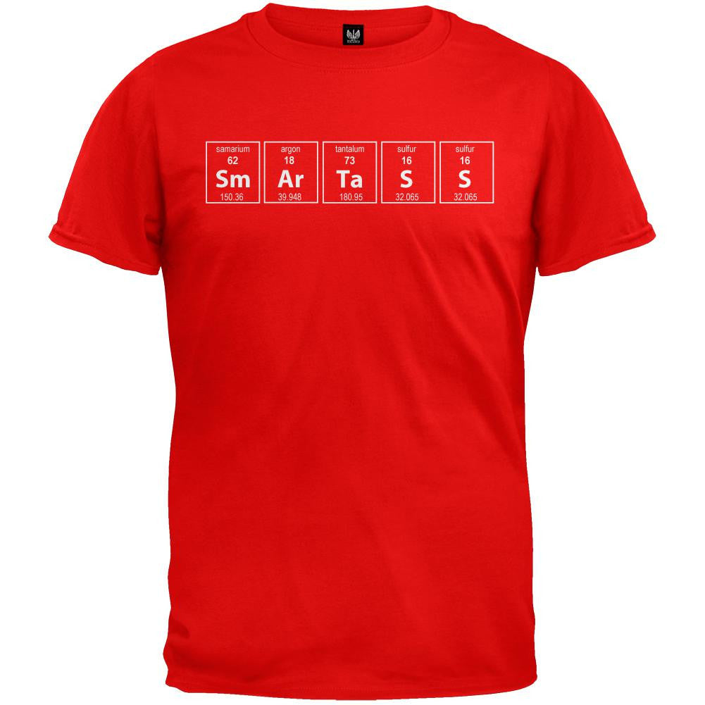 Smartass Periodic Table T-Shirt Men's T-Shirts Old Glory 2XL Red