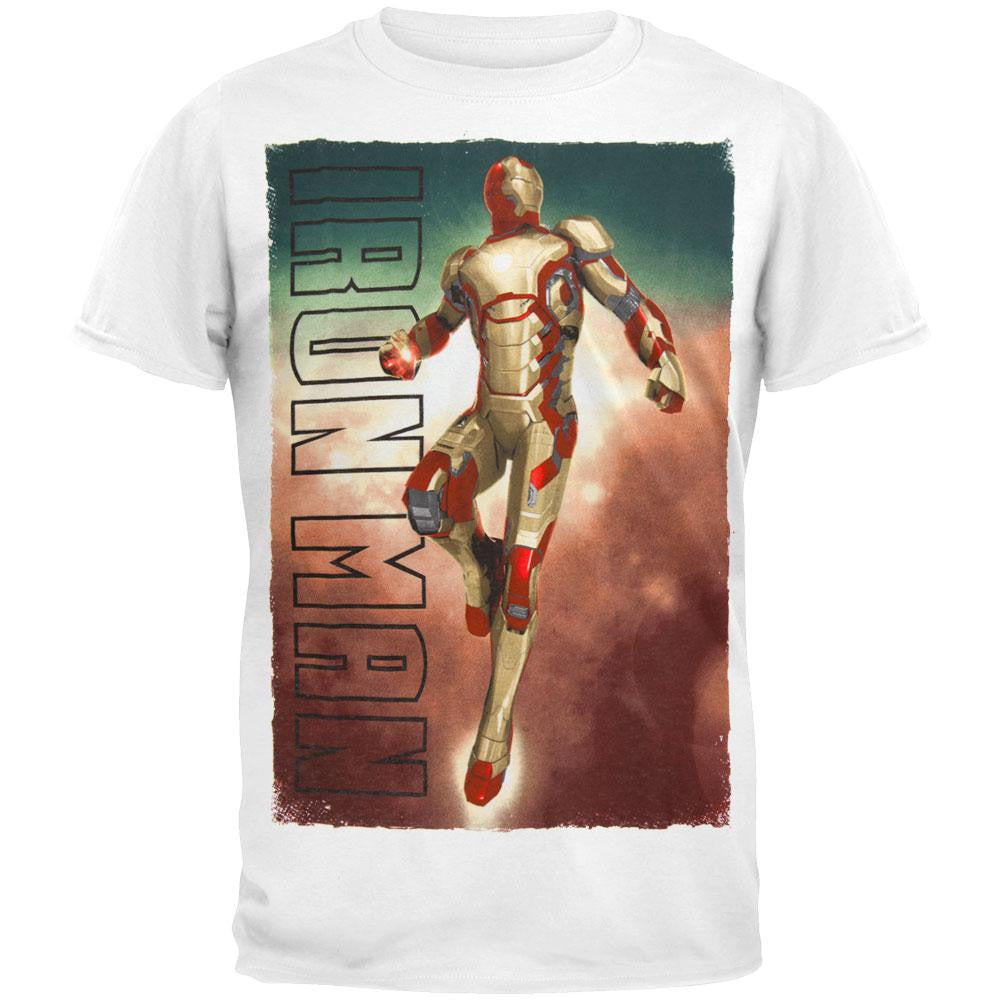 Iron Man - Backlit T-Shirt Men's T-Shirts Iron Man 2XL White