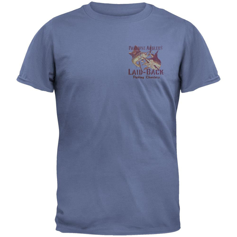Laid Back - Canvas Sail Marlin Overdye T-Shirt Men's T-Shirts Laid Back LG Blue