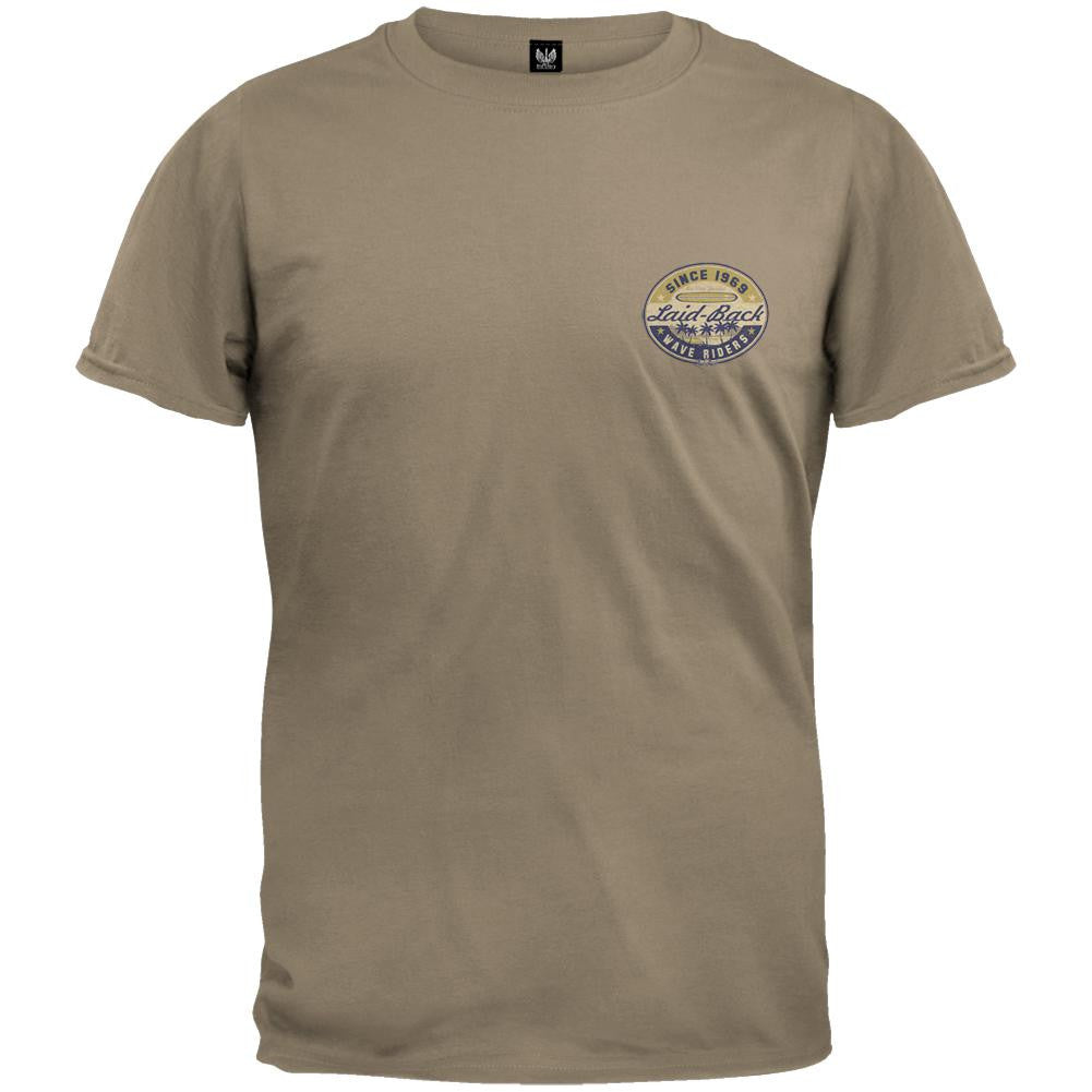 Laid Back - Co-Captain Big Wave Overdye T-Shirt Men's T-Shirts Laid Back LG Tan