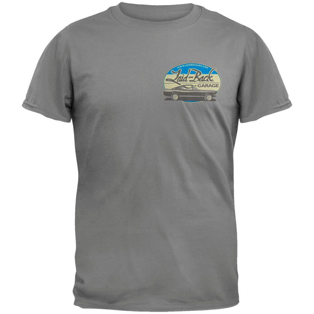 Laid Back - Dream Garage Ford Overdye T-Shirt Men's T-Shirts Laid Back LG Grey