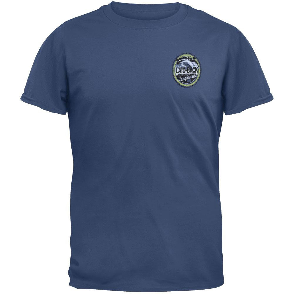 Laid Back - Laguna Big Wave Overdye T-Shirt Men's T-Shirts Laid Back LG Blue