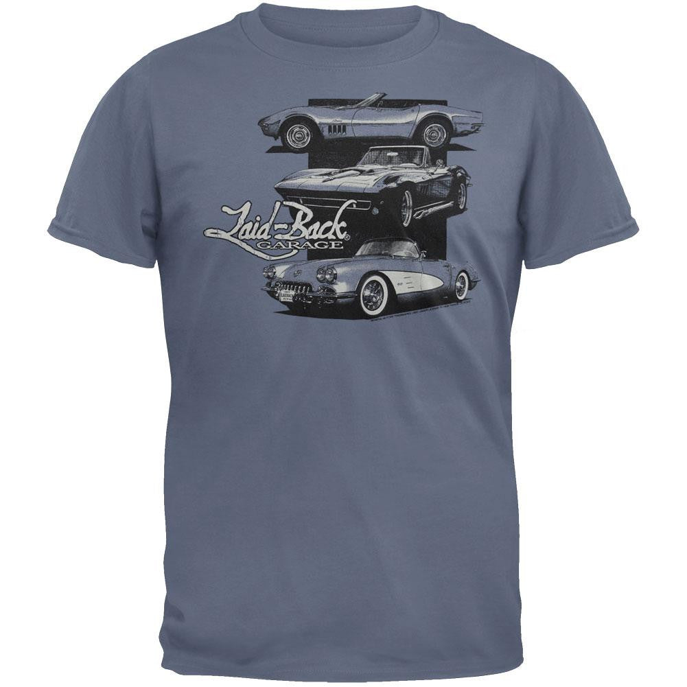 Laid Back - Tri Vettes Overdye T-Shirt Men's T-Shirts Laid Back 2XL Blue