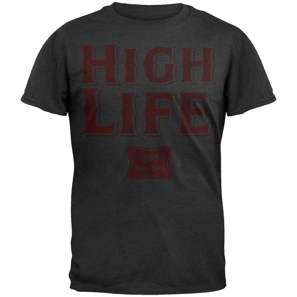 Miller High Life - Logo Soft T-Shirt Men's T-Shirts Miller SM Grey