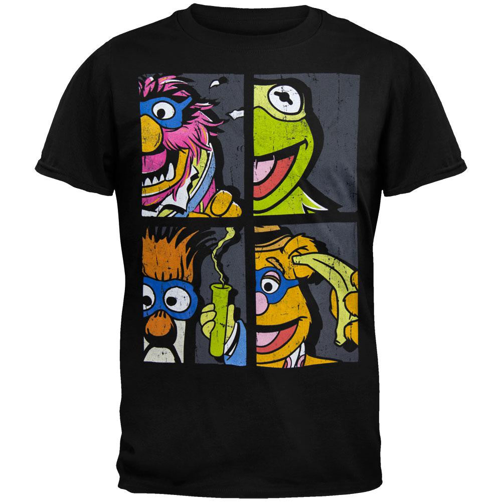 Muppets - Masked Muppets Soft T-Shirt Men's T-Shirts The Muppets SM Black