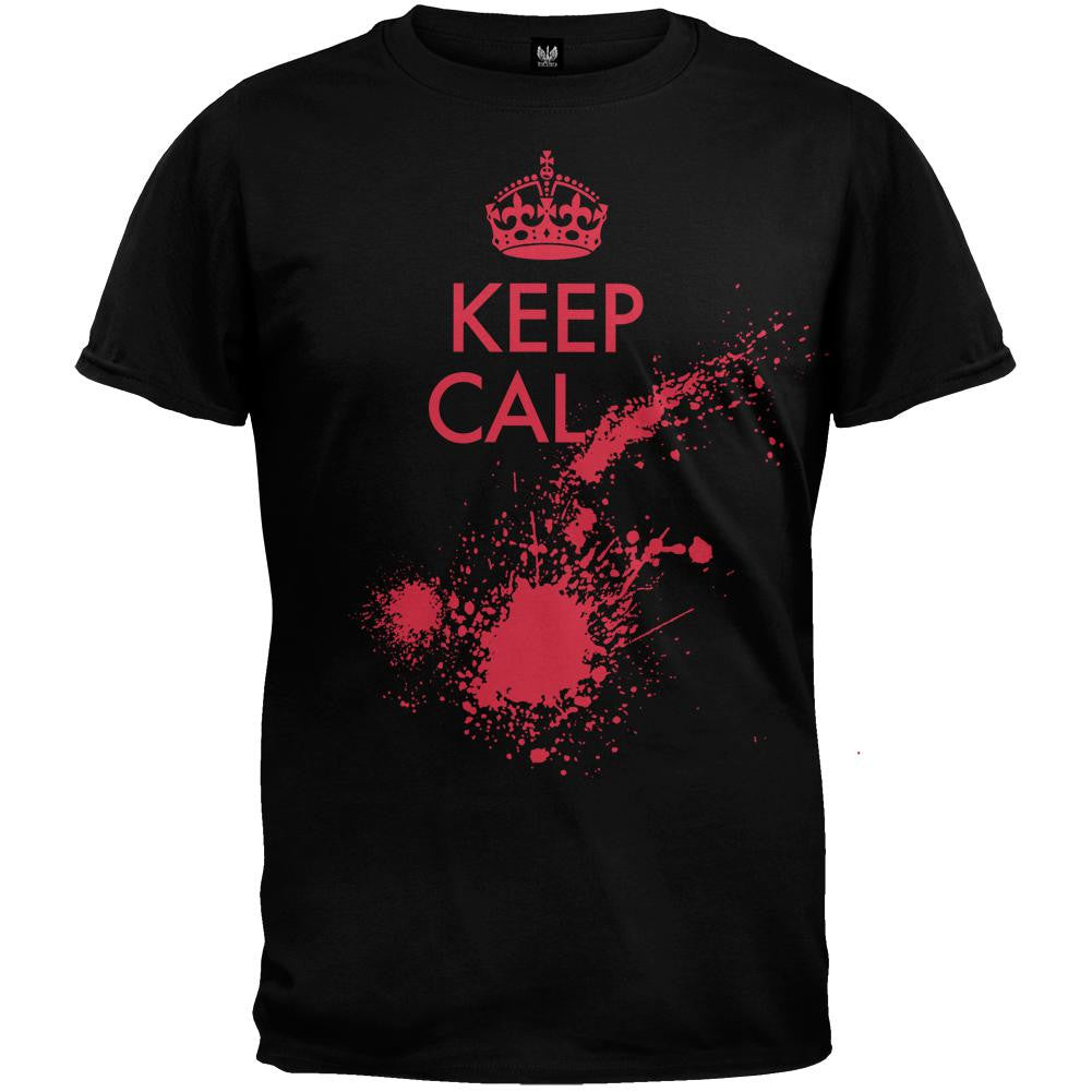 Keep Calm Blood Splatter T-Shirt Men's T-Shirts Old Glory