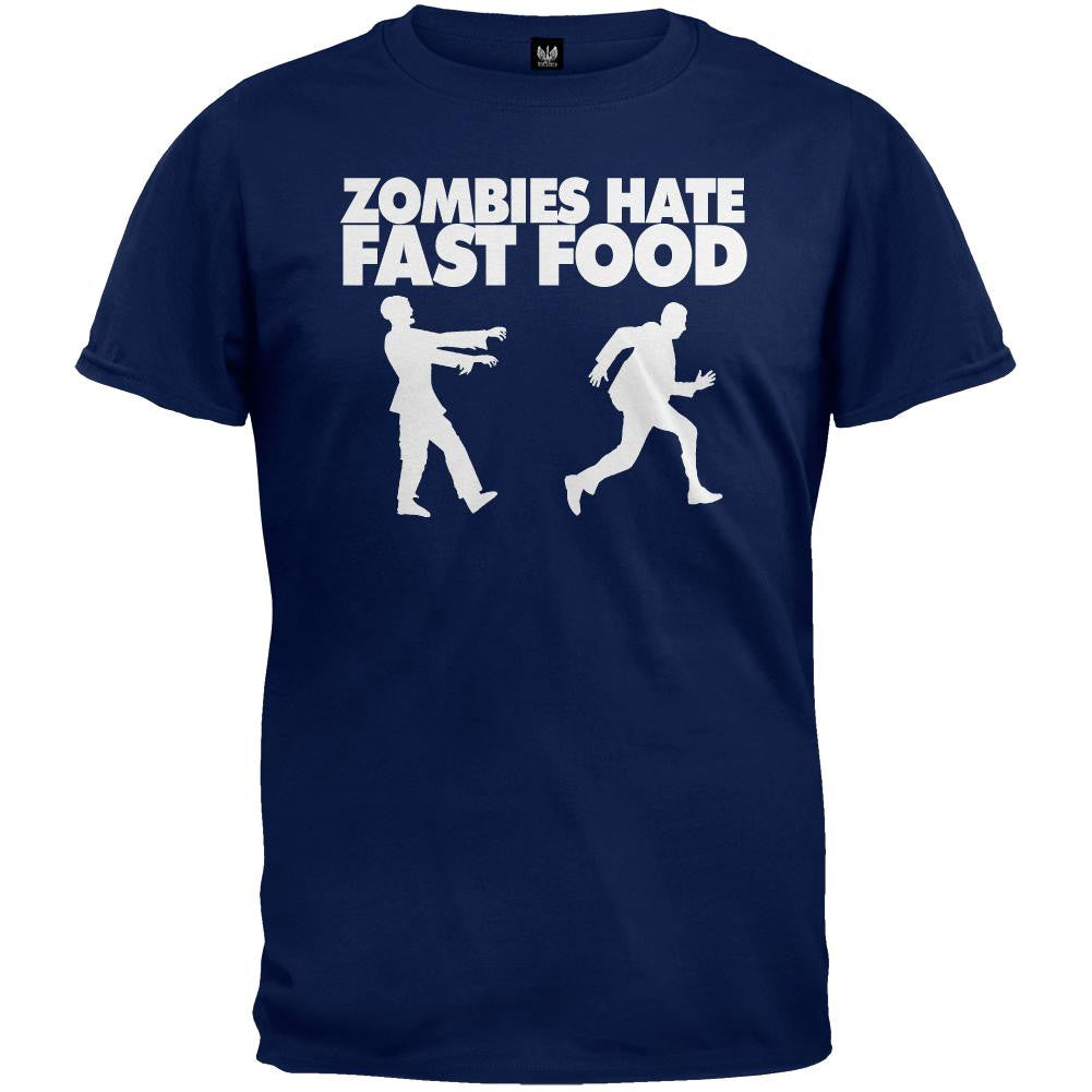 Zombies Hate Fast Food T-Shirt Men's T-Shirts Old Glory
