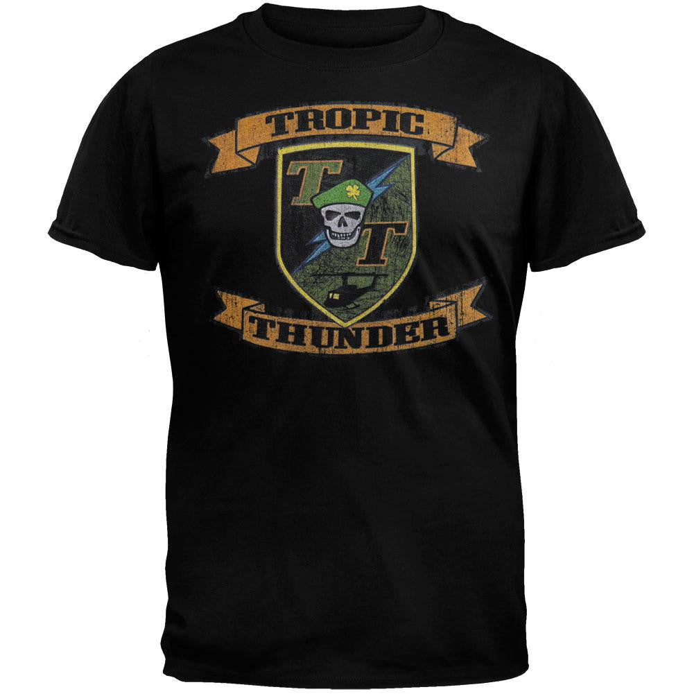 Tropic Thunder - Patch Logo T-Shirt Men's T-Shirts Tropic Thunder 2XL Black