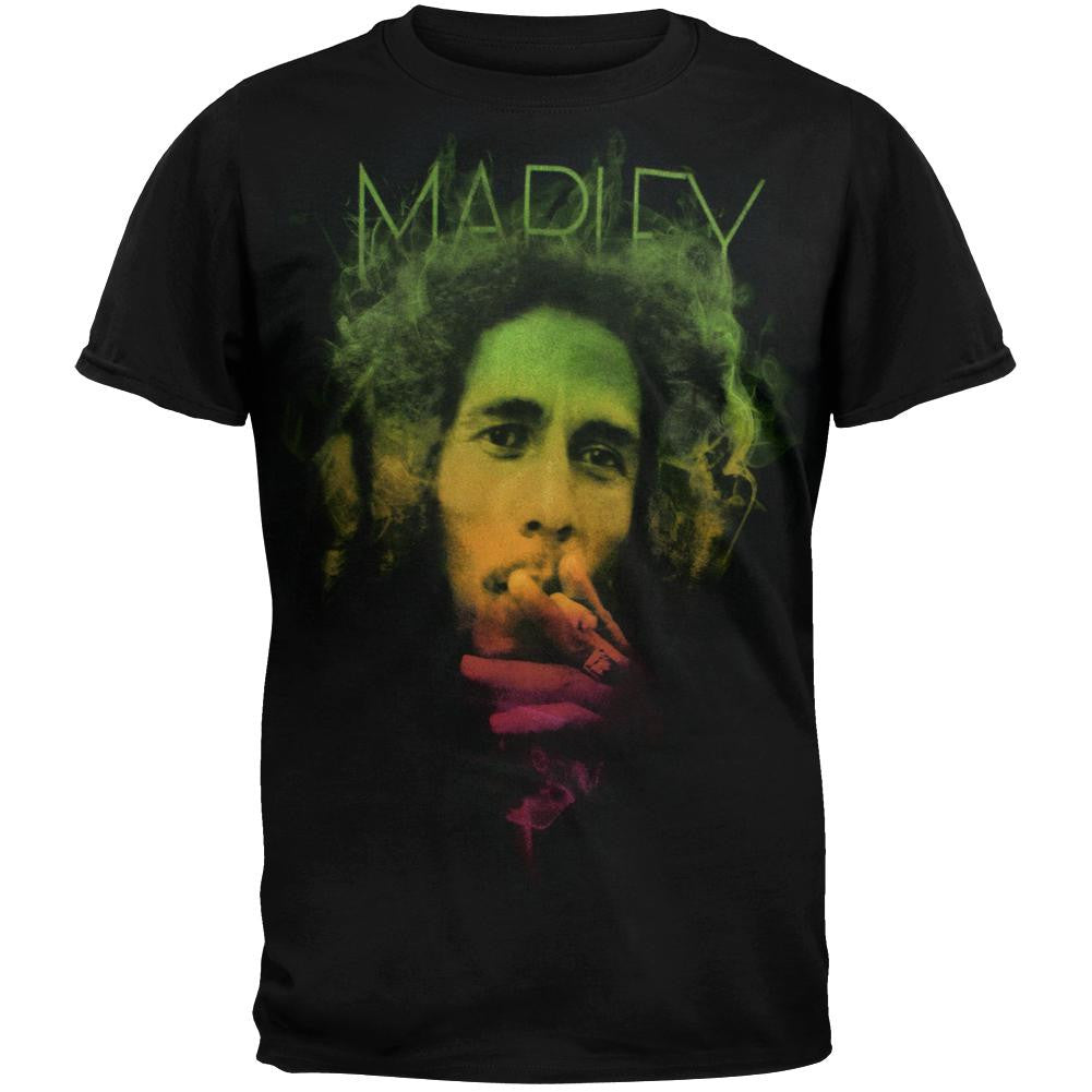 Bob Marley - Rasta Smoke T-Shirt Men's T-Shirts Bob Marley SM Black