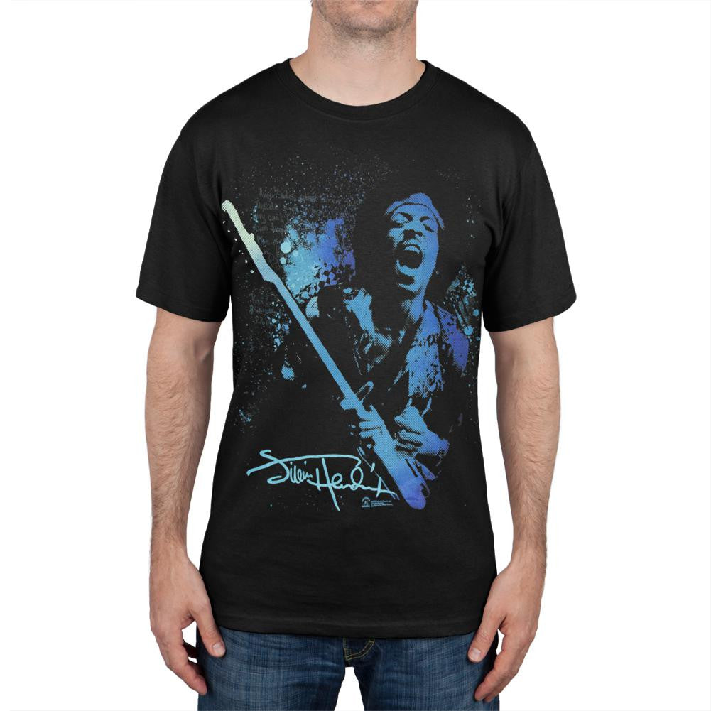 Jimi Hendrix - Blue Jam T-Shirt Men's T-Shirts Jimi Hendrix SM Black