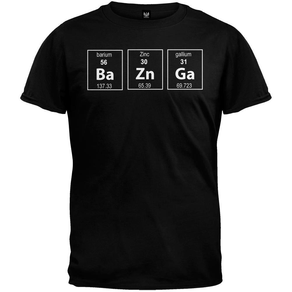 Bazinga Periodic Table Black T-Shirt Men's T-Shirts Old Glory
