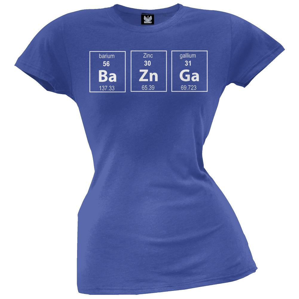 Bazinga Perodic Table Juniors T-Shirt Juniors T-Shirts Old Glory