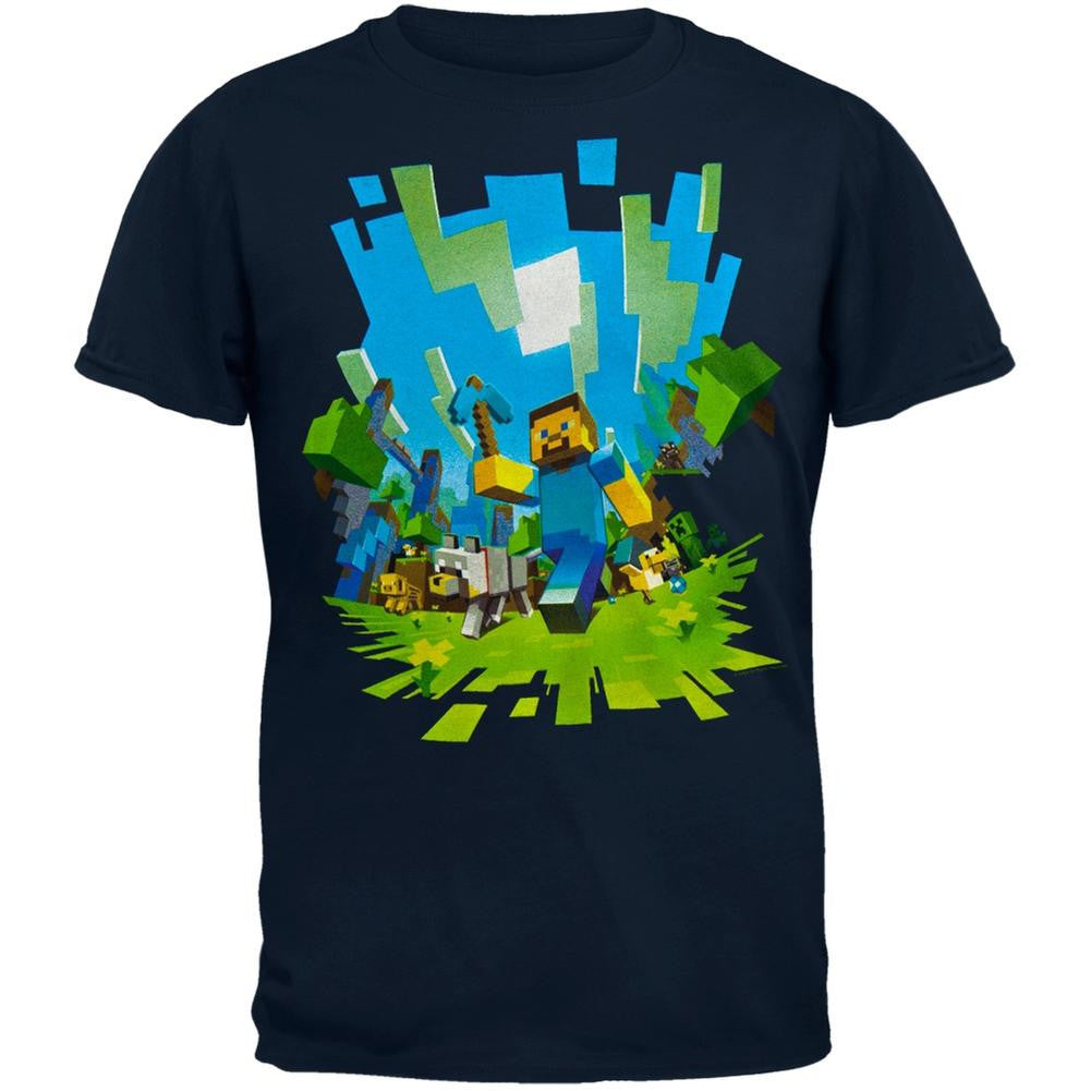 Minecraft - Adventure Youth T-Shirt Youth T-Shirts Minecraft YXL Dark Blue