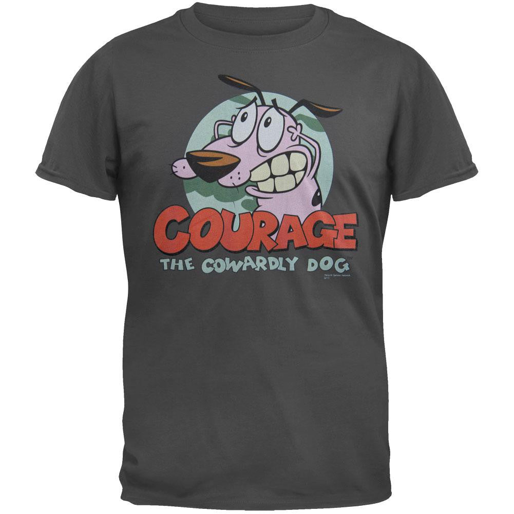Courage the Cowardly Dog - Nervous Logo T-Shirt Men's T-Shirts Courage the Cowardly Dog 2XL Grey