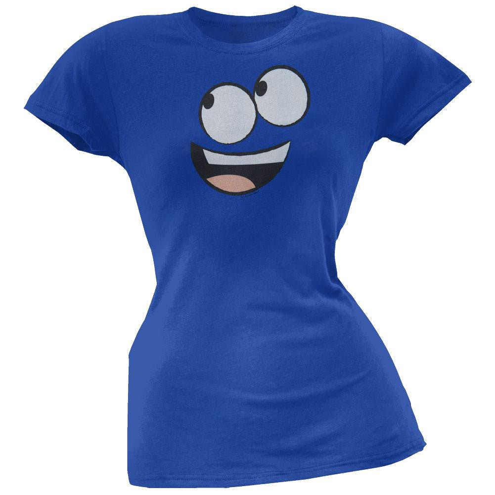Foster's Home For Imaginary Friends - Blue Face Juniors T-Shirt Juniors T-Shirts Foster's Home for Imaginary Friends LG Blue