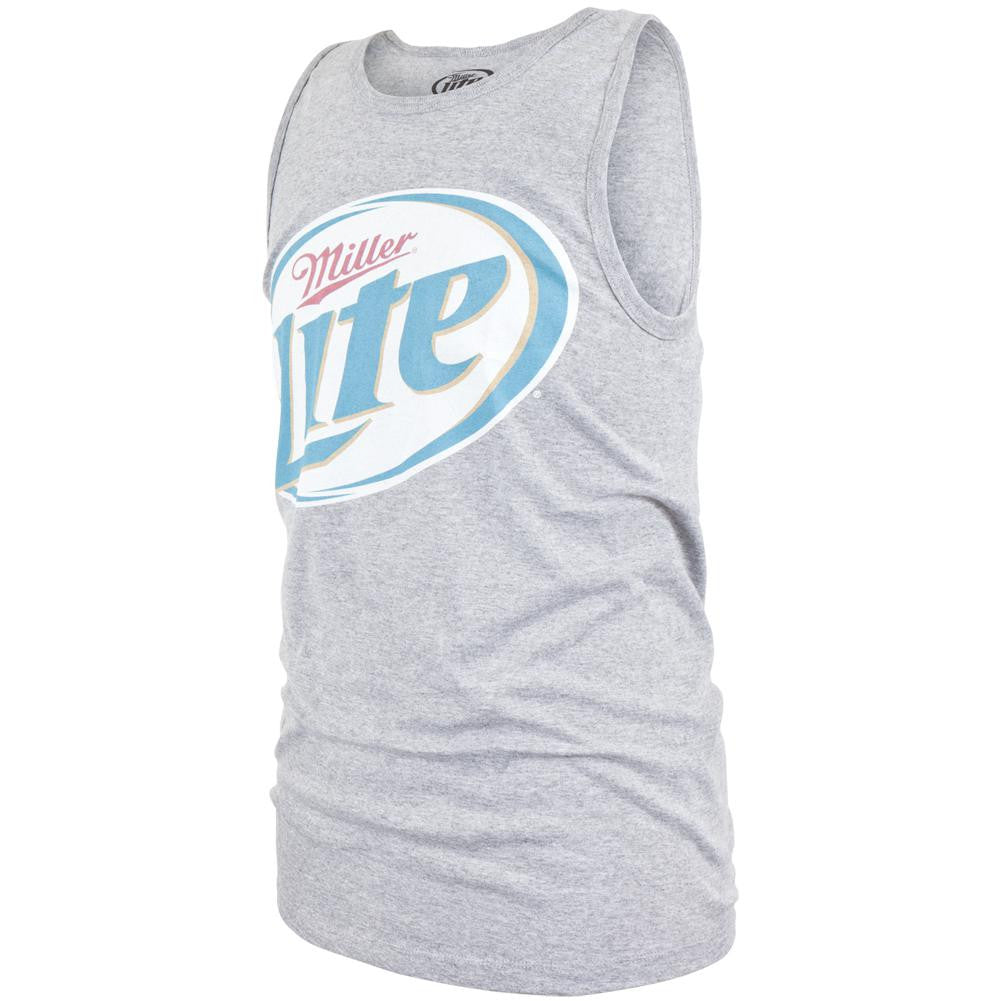 Miller Lite - Gradient Logo Tank Top Men's Tank Tops Miller SM Grey