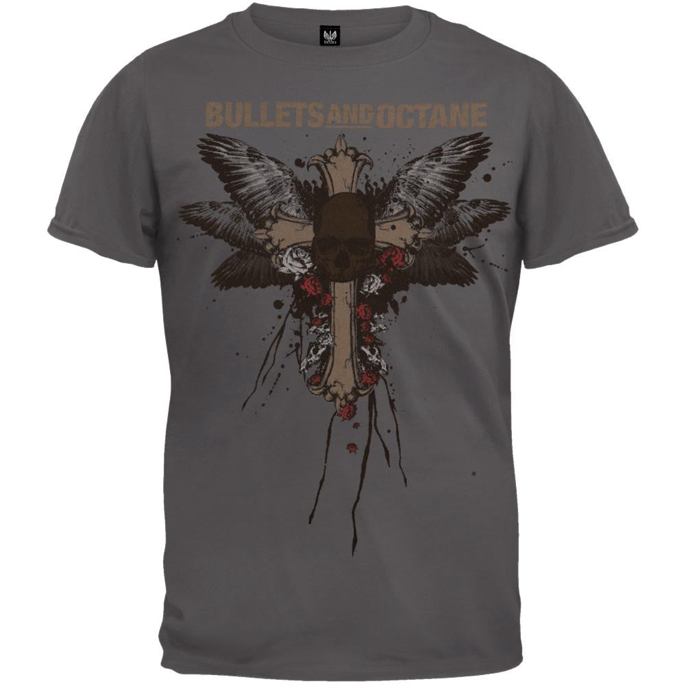 Bullets & Octane - Crosswings Youth T-Shirt Youth T-Shirts Bullets & Octane MD Grey