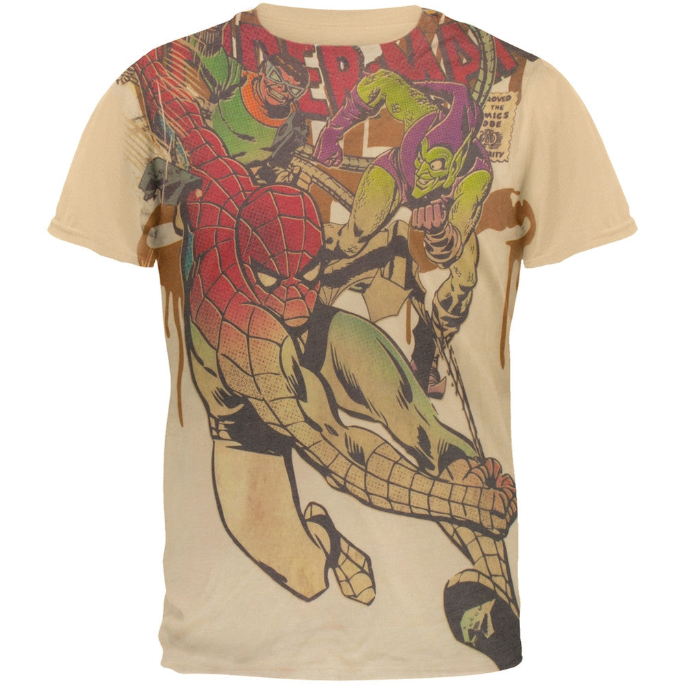 Spider-Man - Doc Ock Battle Sublimation Soft T-Shirt Men's T-Shirts Spider-Man