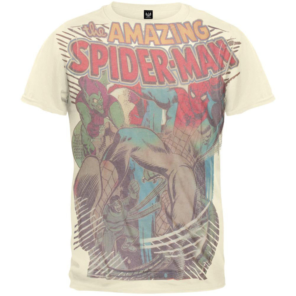 Spider-Man - Villain Battle Subway Soft T-Shirt Men's T-Shirts Spider-Man