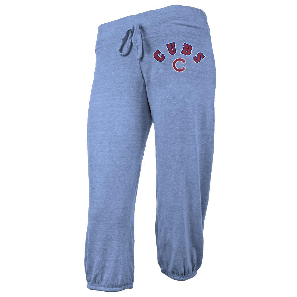 Chicago Cubs - Logo Juniors Light Blue Capri Sweatpants Juniors Sweatpants Chicago Cubs SM Blue