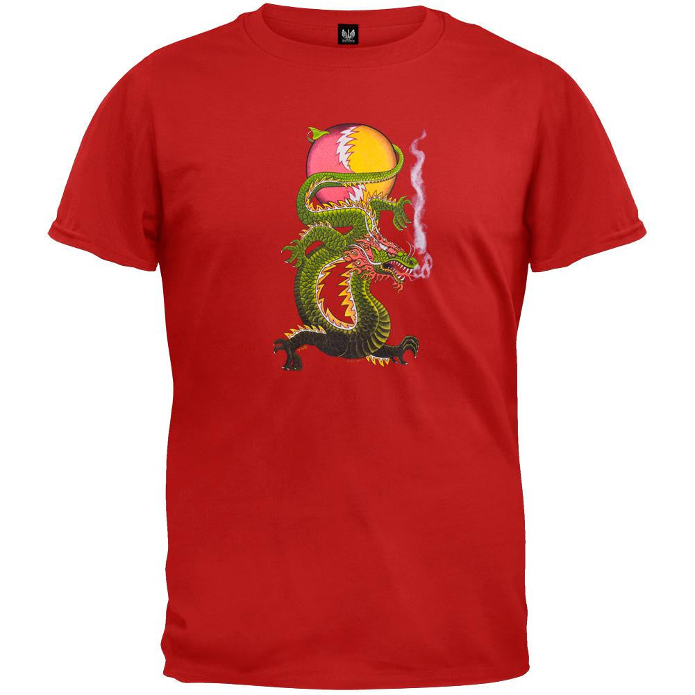 Grateful Dead - Lightning Bolt Dragon SYF Cardinal T-Shirt Men's T-Shirts Grateful Dead