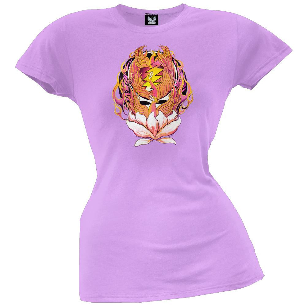 Grateful Dead - Phoenix Rising SYF Lavender Juniors T-Shirt Juniors T-Shirts Grateful Dead