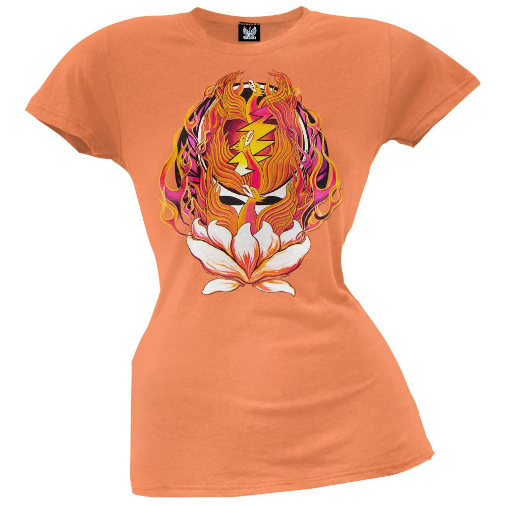 Grateful Dead - Phoenix Rising SYF Peach Juniors T-Shirt Juniors T-Shirts Grateful Dead