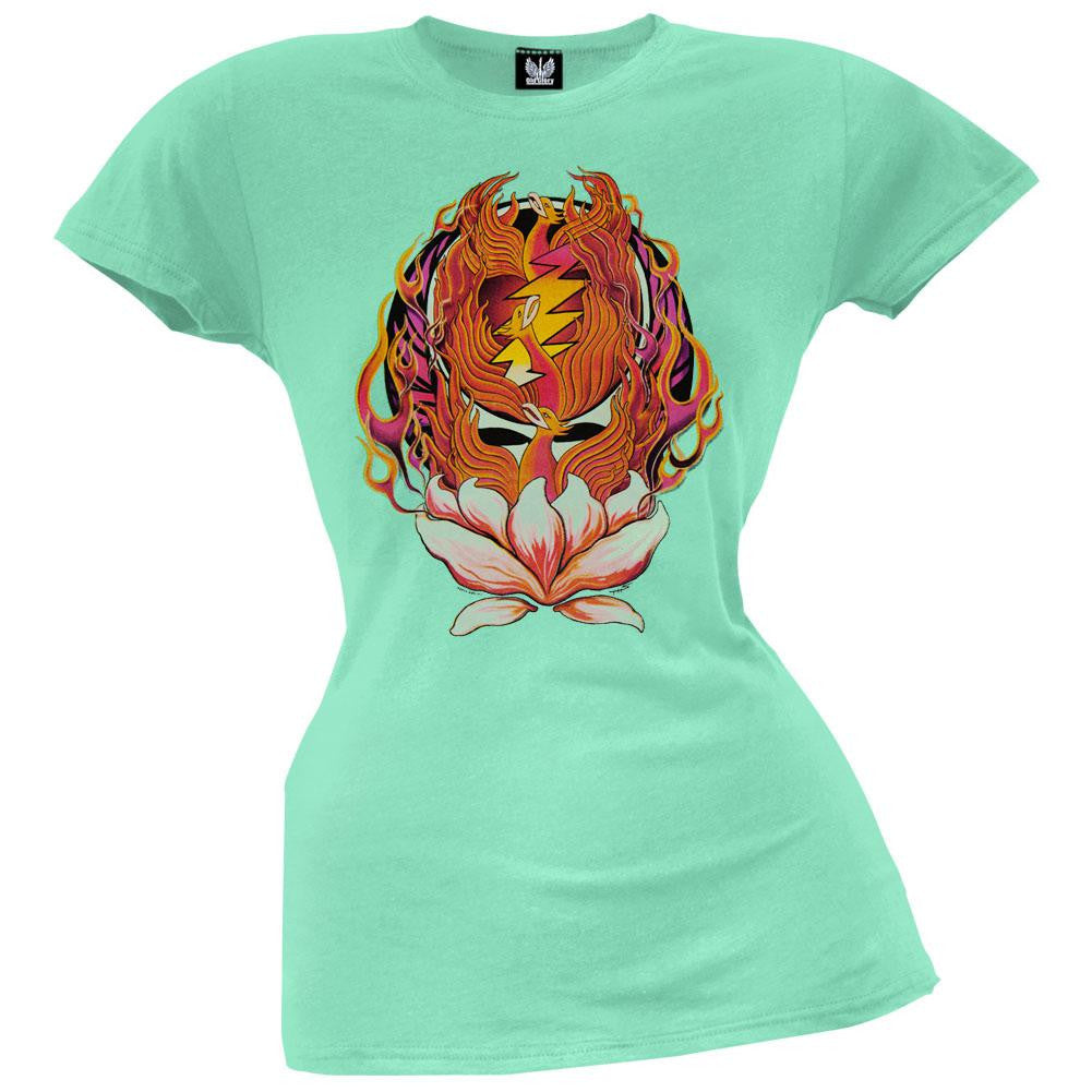 Grateful Dead - Phoenix Rising SYF Mint Juniors T-Shirt Juniors T-Shirts Grateful Dead