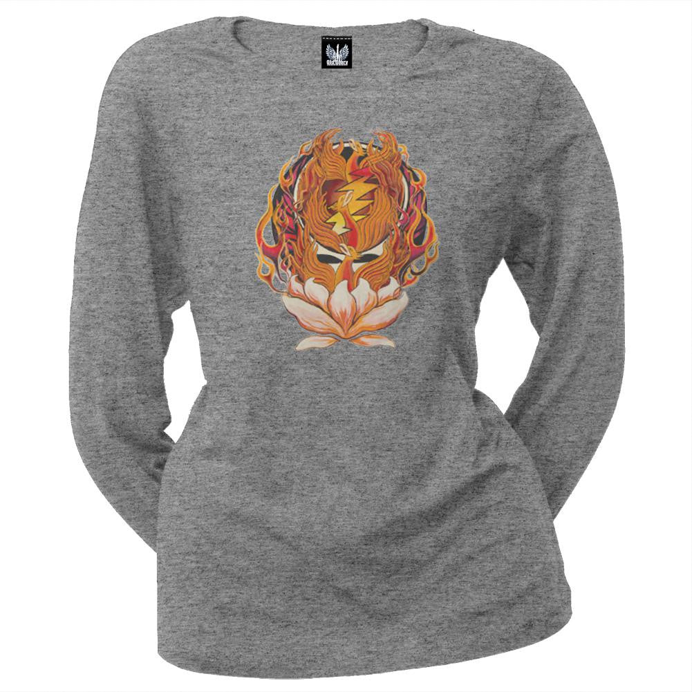 Grateful Dead - Phoenix Rising SYF Off-Shoulder Juniors Long Sleeve T-Shirt Juniors Long Sleeves Grateful Dead